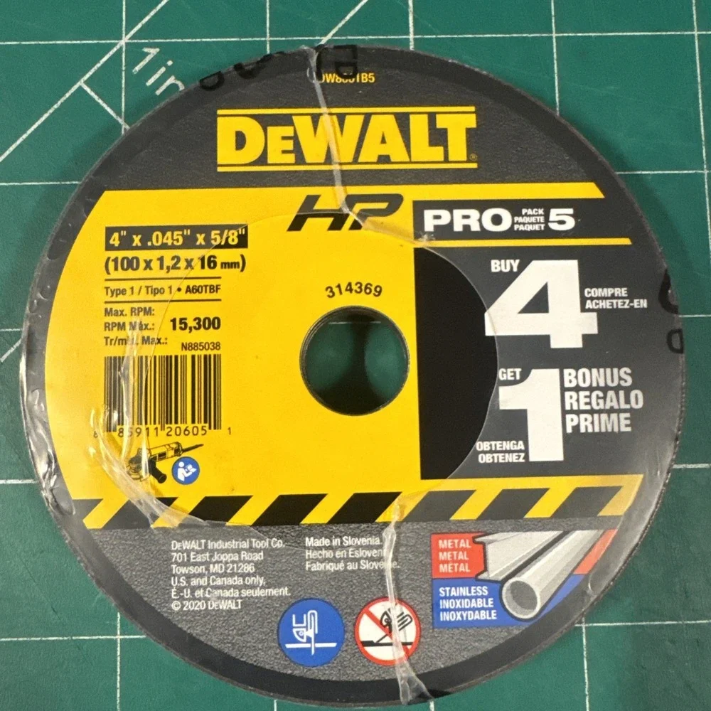 DeWalt Metal Cut-Off Wheels DW8061B5 4